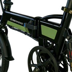 Электрический складной велосипед Greennovo EFD-B001 портативного типа, модель с возможностью индивидуальной настройки.