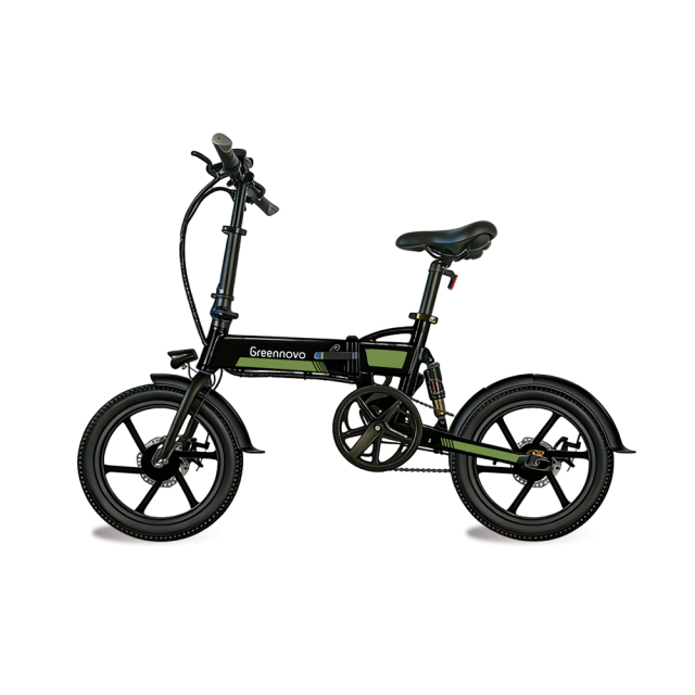 Электрический складной велосипед Greennovo EFD-B001 портативного типа, модель с возможностью индивидуальной настройки.