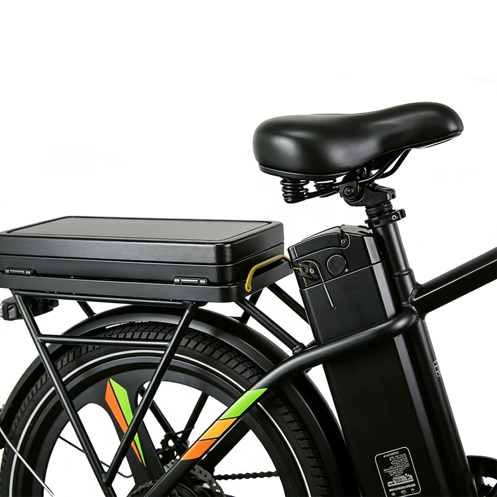 Bicicleta eléctrica urbana Greennovo ESM-V004 con autonomía de 90 km y certificado UL.