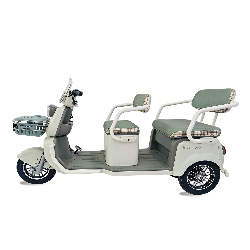 Greennovo Scooter eléctrico de tres ruedas sostenible, vehículo eléctrico de pasajeros, triciclo eléctrico