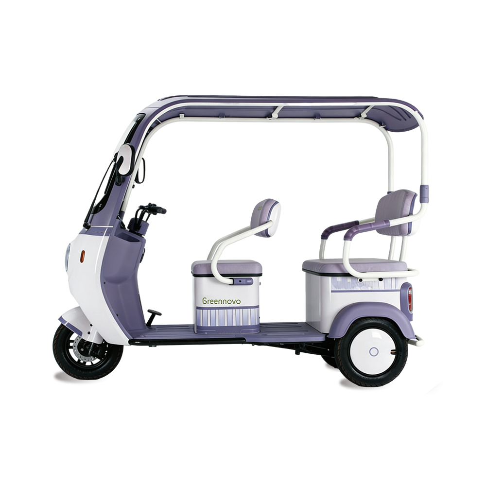 Triciclo eléctrico Greennovo ETR-B013. Autorickshaw eléctrico de calidad.