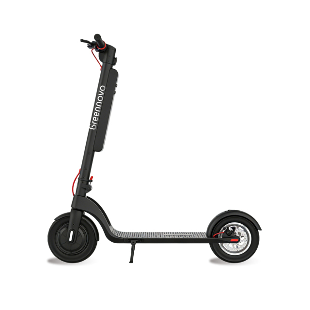 Электросамокат Greennovo ESC-X8 с рамой из авиационного алюминиевого сплава, передними и задними тормозами, большим запасом хода и высокой скоростью 32 км/ч. Подходит для поездок на работу.