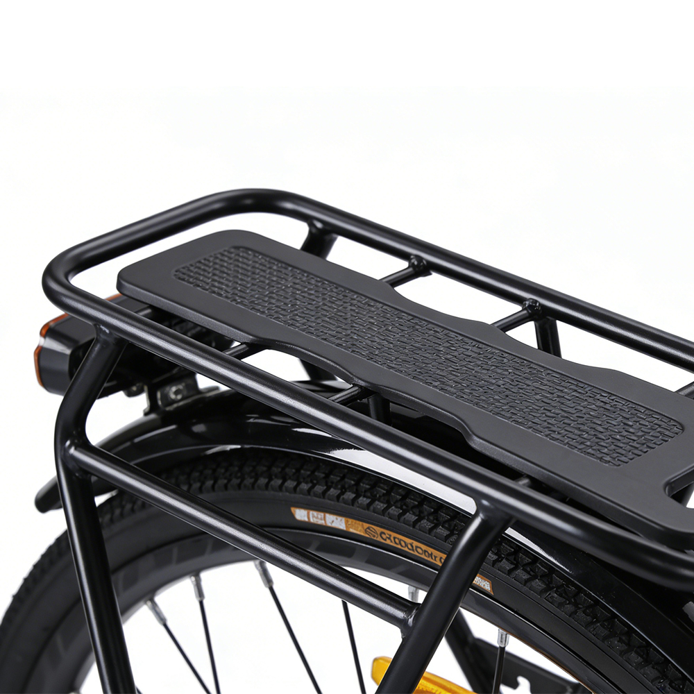 Bicicleta eléctrica urbana Greennovo ECT-F002: libertad de elección para desplazamientos urbanos. Aluminio de alto rendimiento, soporte para freno de disco, geometría de bicicleta eléctrica.