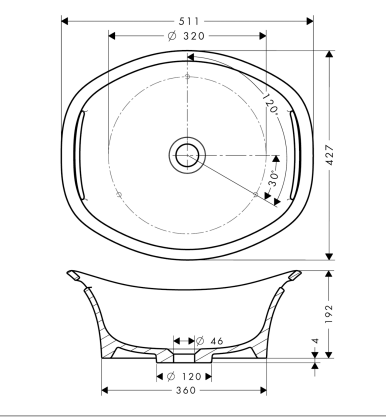 AXOR URQUIOLA Wash bowl 511*427台盆