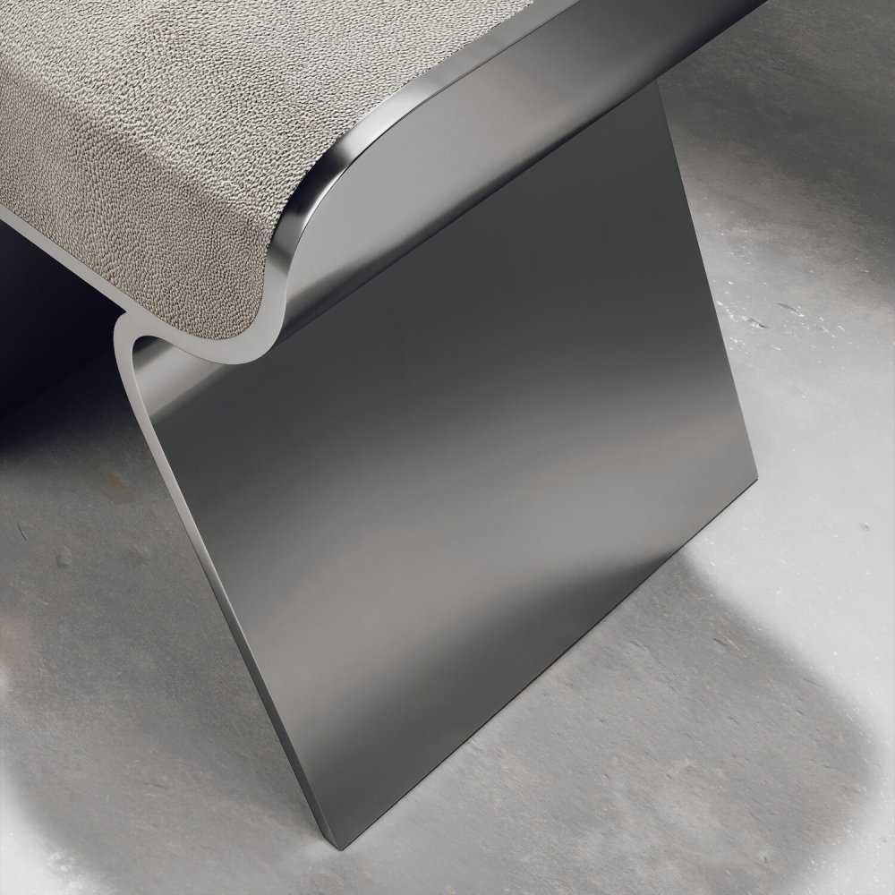 Dandy Stool in Shagreen wPolished凳子