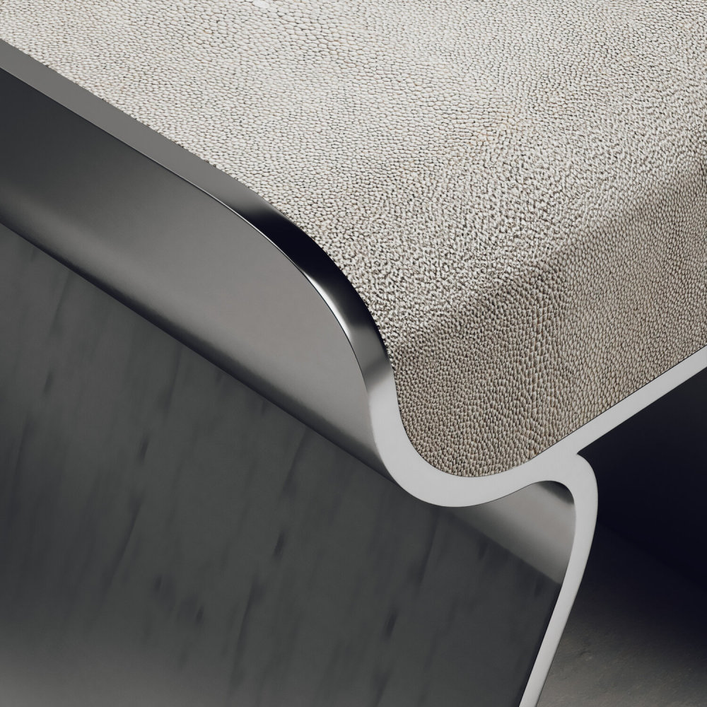 Dandy Stool in Shagreen wPolished凳子
