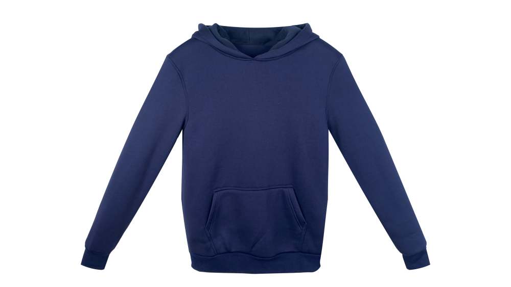 Men's Classic Solid - Color Hoodie - 100% Polyester, Navy Blue Casual Long - Sleeve Pullover