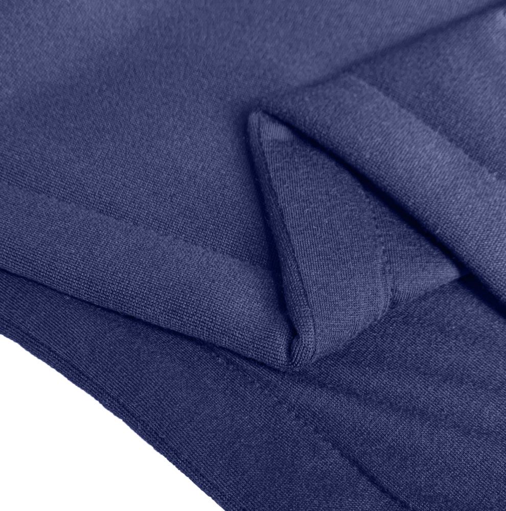 Men's Classic Solid - Color Hoodie - 100% Polyester, Navy Blue Casual Long - Sleeve Pullover
