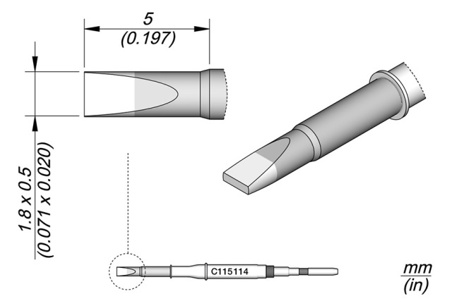 Internal heat C115 series soldering tips for JBC soldering station