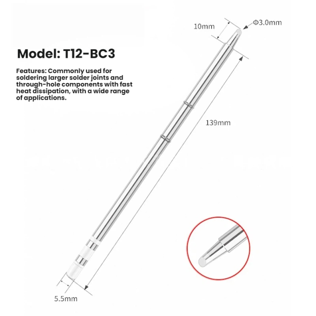 Lead free T12 series soldering tips for Hakko FX-9501 soldering Handle