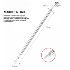 Lead free T12 series soldering tips for Hakko FX-9501 soldering Handle