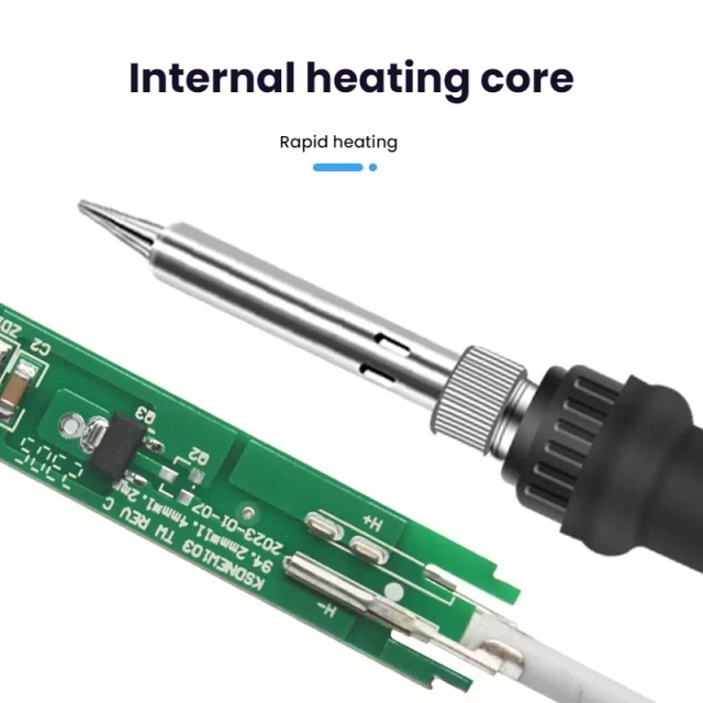 60W Electric Adjustable Temperature Soldering Iron Durable Electric Soldering Gun for Welding Rework & Repair Tool