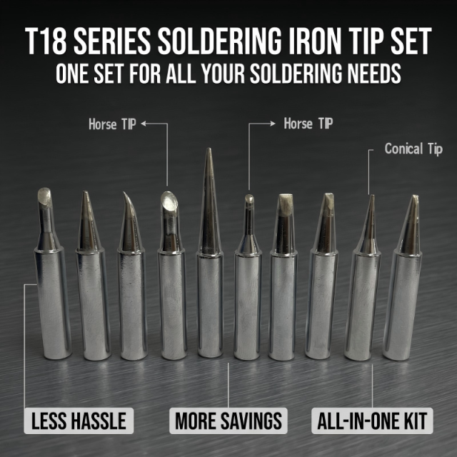 Durable Copper Core T18 Soldering Iron Tips for FX888D Soldering Station