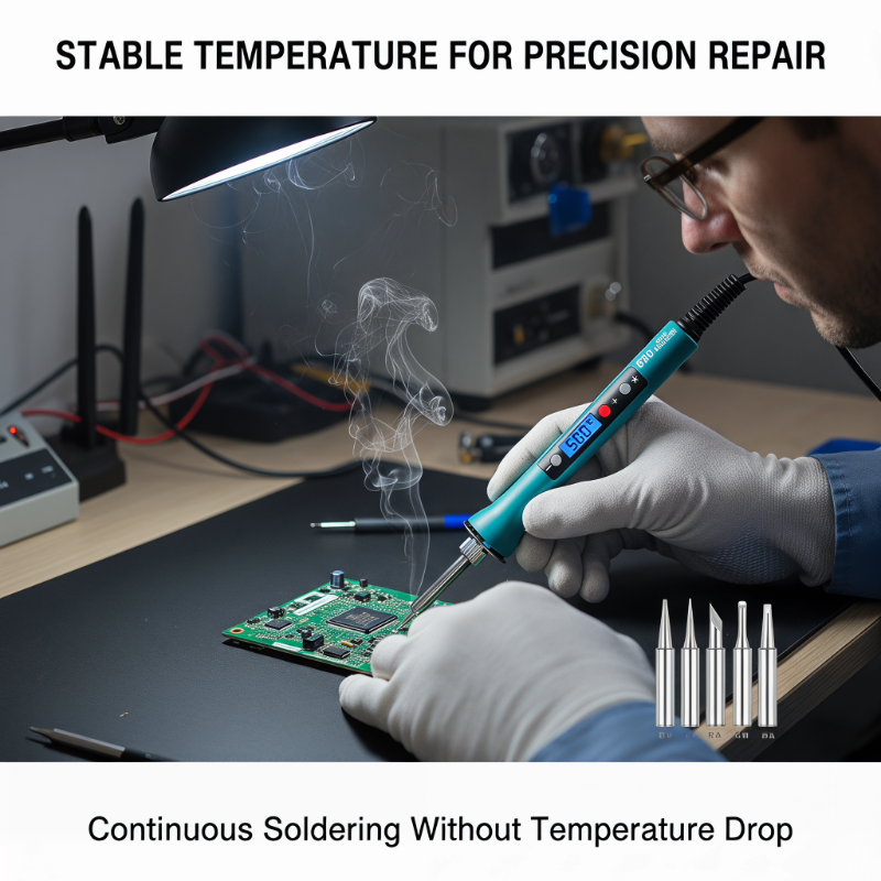 60W/80W Digital LED Display Electric Soldering Iron with Automatic Sleep Temperature Control for Soldering
