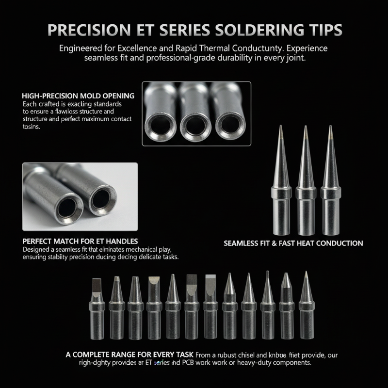 Adjustable temperature ET series soldering tips for Weller soldering station