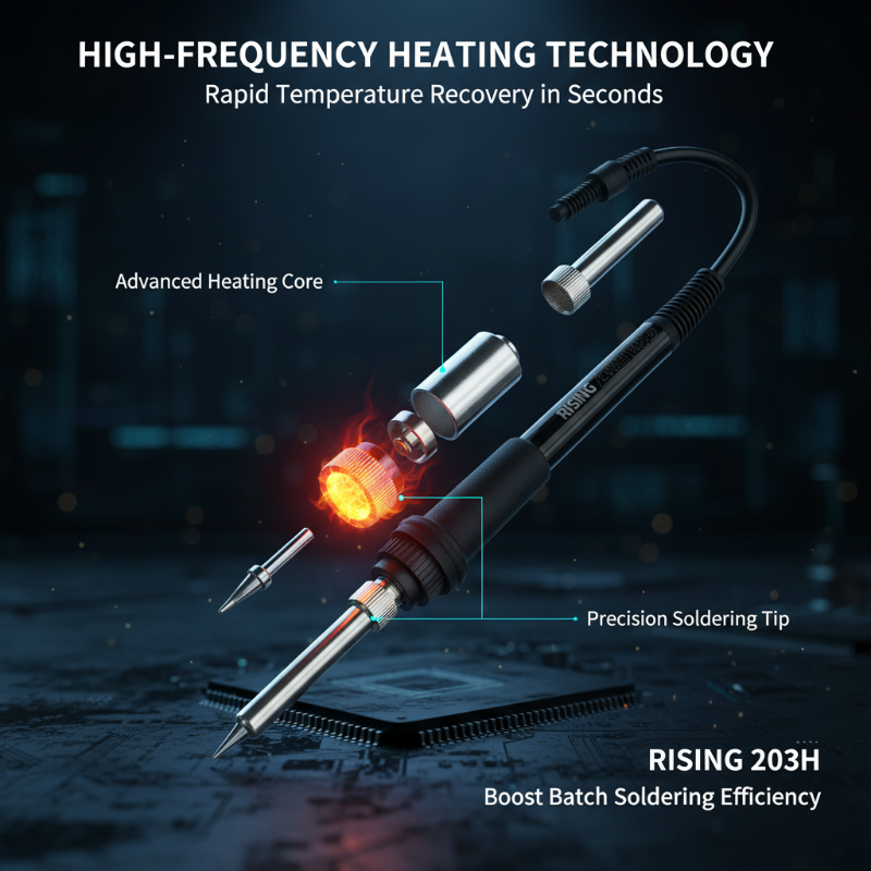 High Frequency 203H LCD Digital Soldering Station | Real-Time Temperature Display, Knob/Button Dual Modes for Easy Operation
