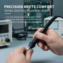 High Frequency 203H LCD Digital Soldering Station | Real-Time Temperature Display, Knob/Button Dual Modes for Easy Operation