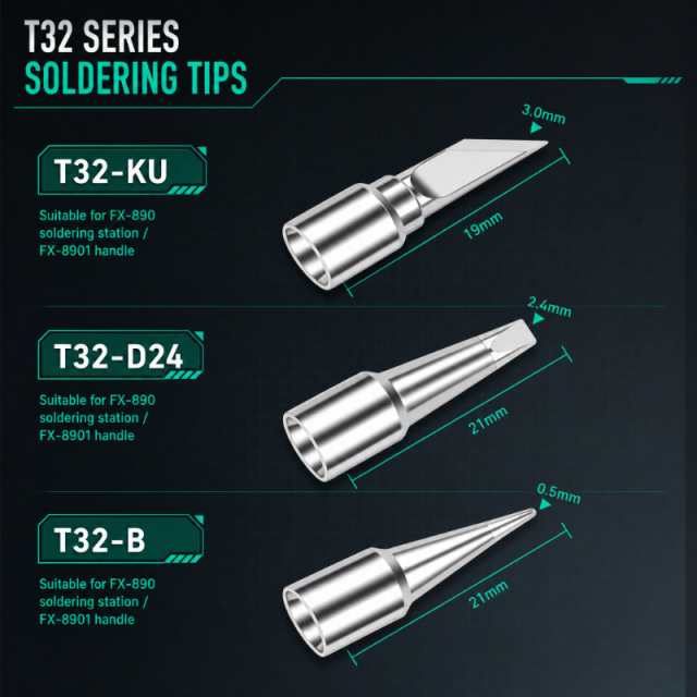 Corrosion-resistant T32 soldering tips for Hakko soldering station