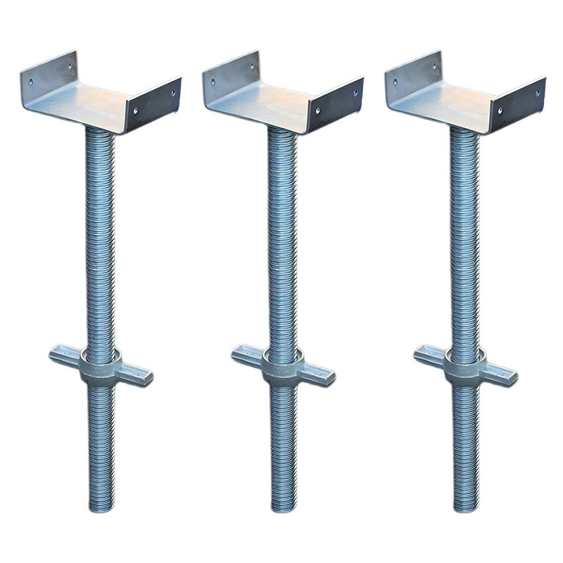 Steel Adjustable U-Head Jackscrew Universal Jack with Base Plate for Scaffolding Fixed Type Scaffolding Prop