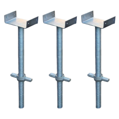 Steel Adjustable U-Head Jackscrew Universal Jack with Base Plate for Scaffolding Fixed Type Scaffolding Prop