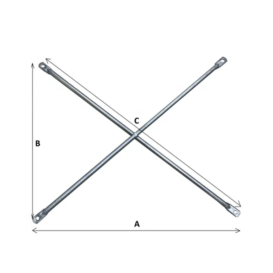 Galvanized Steel Frame Scaffolding Cross Brace