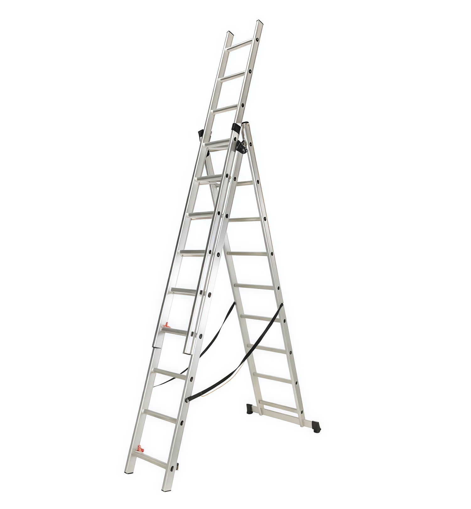 3 Supports Aluminum Ramp 3 Beams Lightweight Aluminium Ladders for Loading 8 Tons for Excavators Machines Harvesters Tool