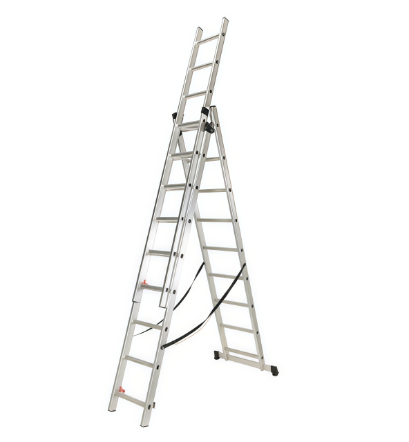 3 Supports Aluminum Ramp 3 Beams Lightweight Aluminium Ladders for Loading 8 Tons for Excavators Machines Harvesters Tool