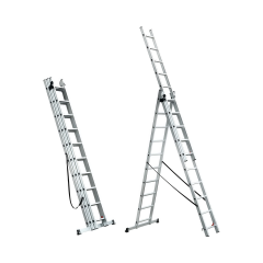 3 Supports Aluminum Ramp 3 Beams Lightweight Aluminium Ladders for Loading 8 Tons for Excavators Machines Harvesters Tool