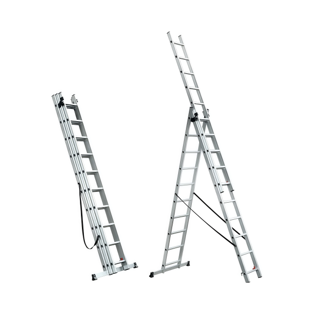 3 Supports Aluminum Ramp 3 Beams Lightweight Aluminium Ladders for Loading 8 Tons for Excavators Machines Harvesters Tool