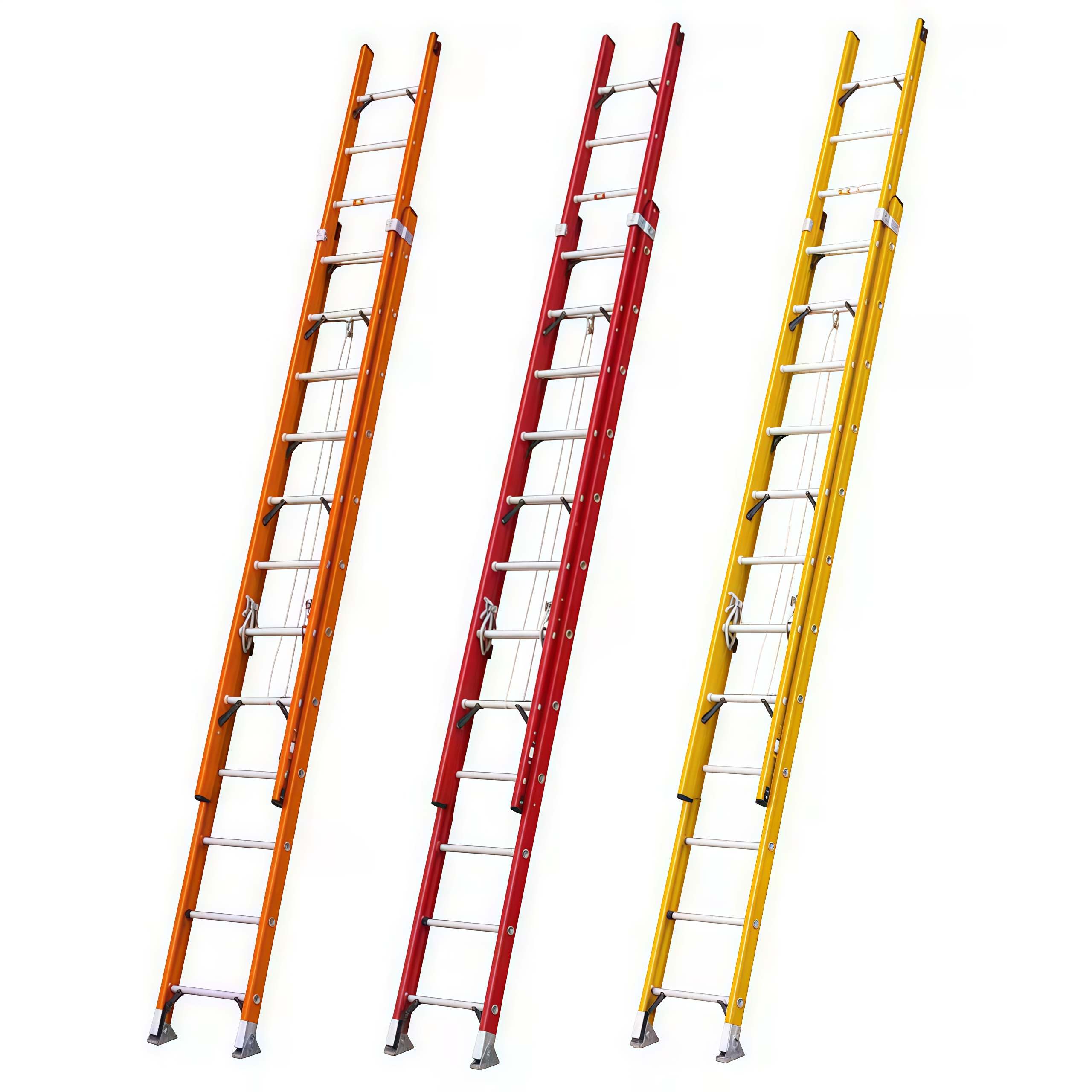 Electric Fiberglass Extension Telescopic Step Insulated Ladder 16Steps 44 Steps Steps Adjustable FRP Ladder for Electrical Work
