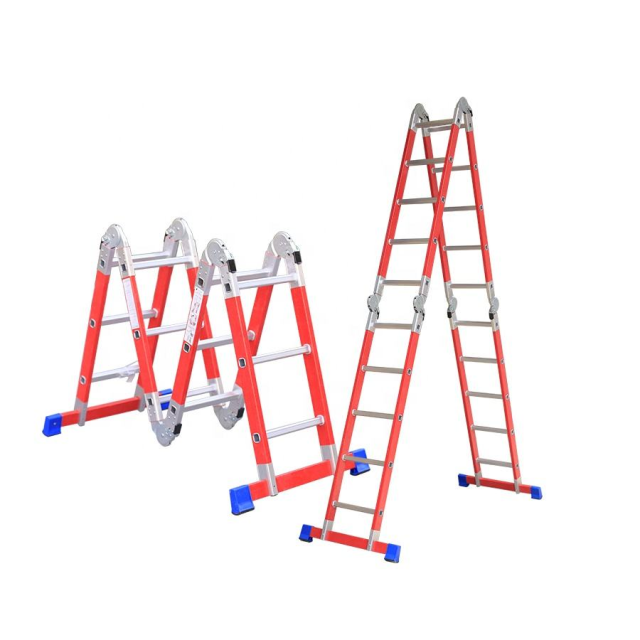 EN131 4X5 EN131 Fiberglass Ladder Multifunction Fiberglass Step Ladder Multipurpose Ladder