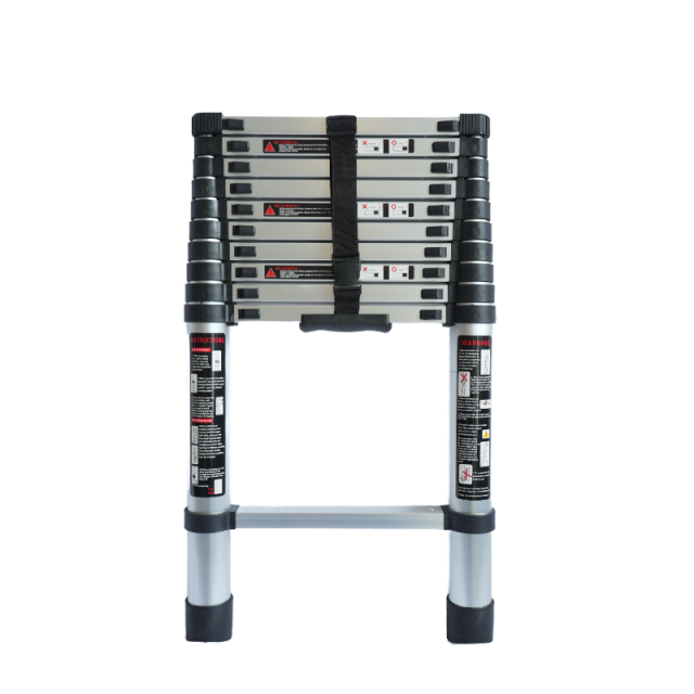 Modern Design Aluminum Alloy Telescopic Ladder Portable Household Folding Straight Single-Sided with EN131 Certification
