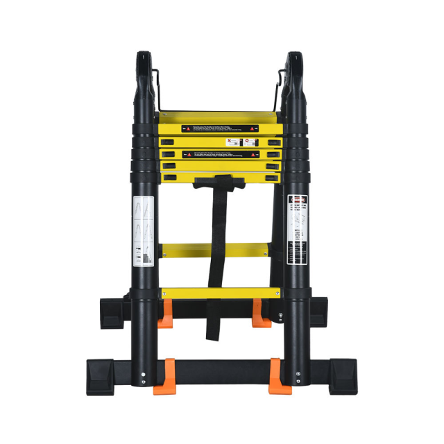 Modern Design Aluminum Alloy Telescopic Ladder Portable Household Folding Straight Single-Sided with EN131 Certification