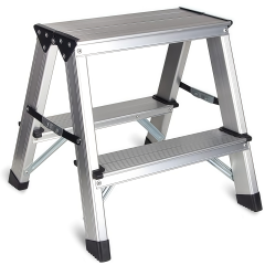 Modern 6-Step Household Aluminium Extension Ladder 2/3/4/5 Step Folding with Rubber Feet for Home Use