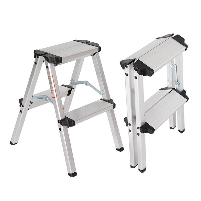 Modern 6-Step Household Aluminium Extension Ladder 2/3/4/5 Step Folding with Rubber Feet for Home Use