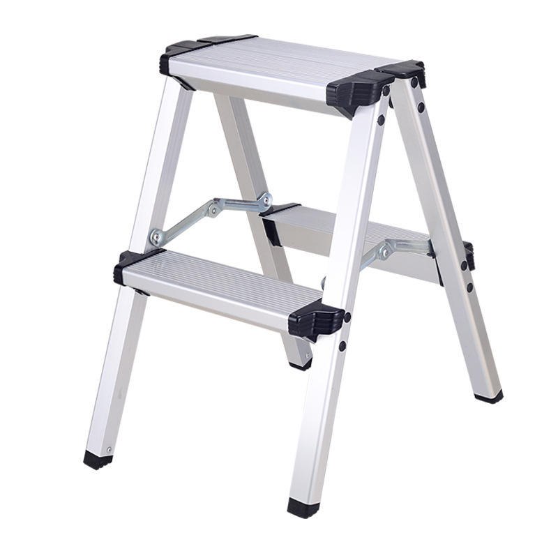 Modern 6-Step Household Aluminium Extension Ladder 2/3/4/5 Step Folding with Rubber Feet for Home Use