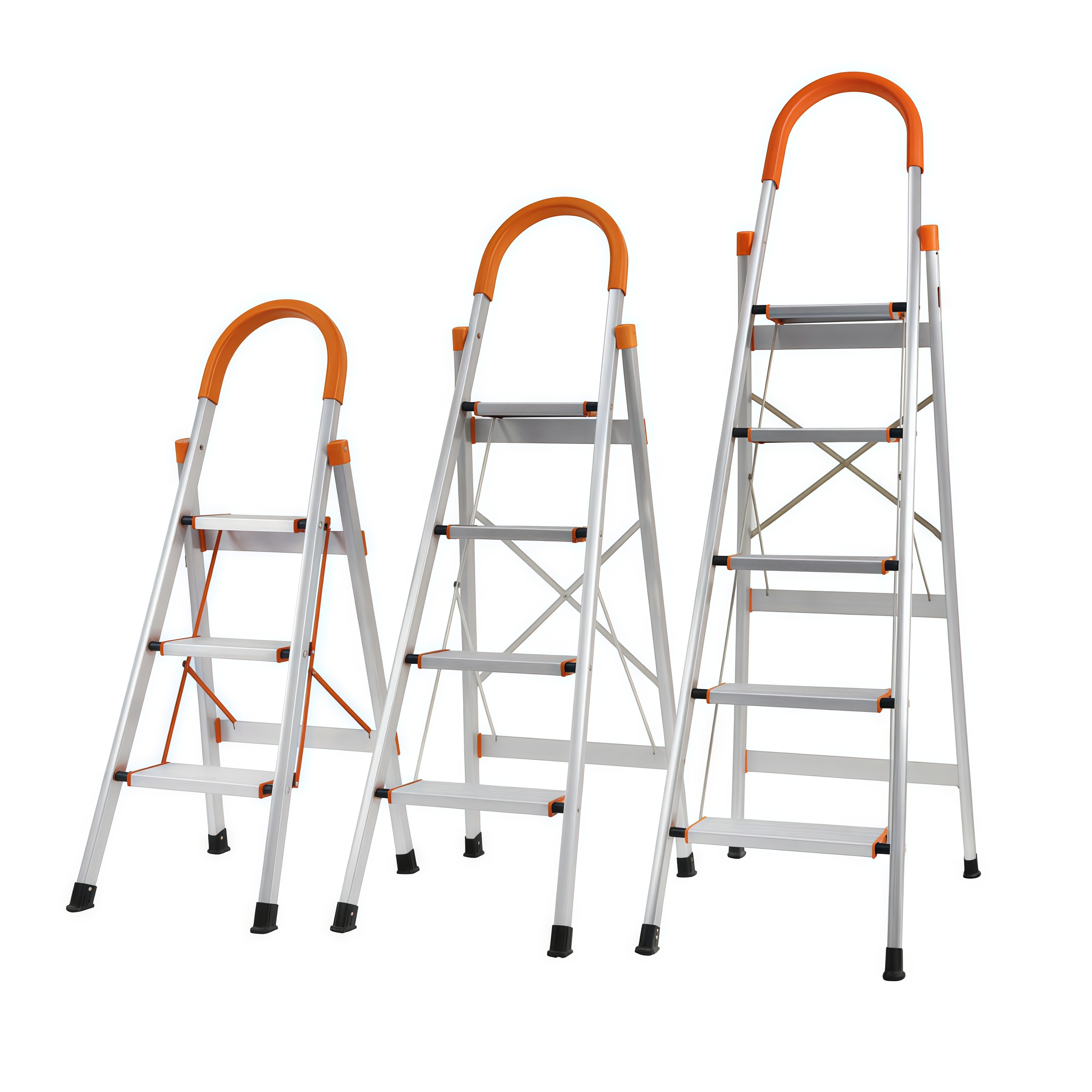 New Listing Home Ladder Folding Multi Purpose Expansion Thickened Indoor Herringbone Ladder Portable Four Step Climbing Ladder