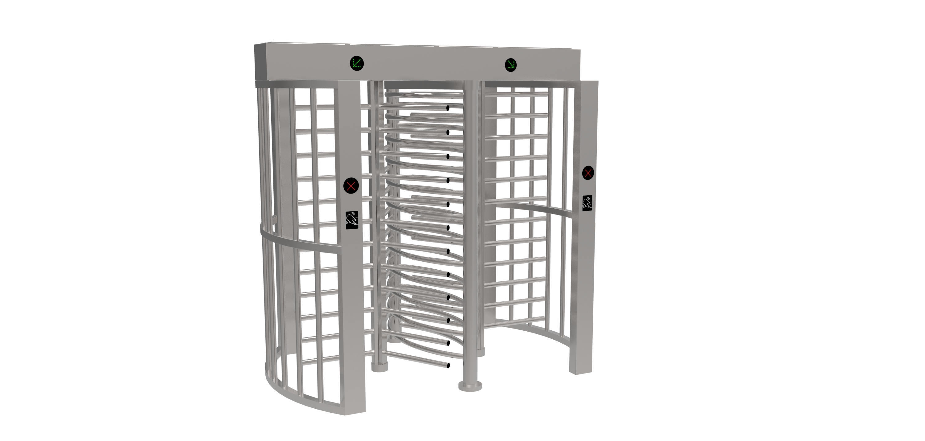 GS G535-2 Tandem Full Height Turnstile (Twin Lanes) for Perimeter Security