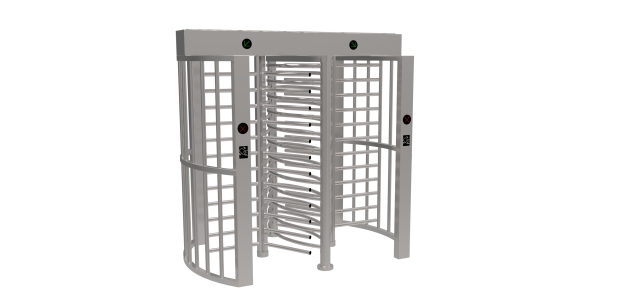 GS G535-2 Tandem-Drehkreuz in voller Höhe (zwei Spuren) für die Perimetersicherheit