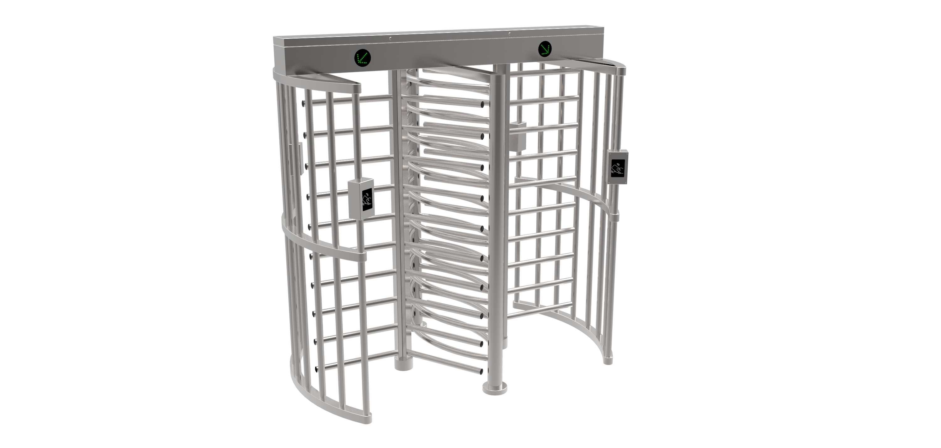 GS G538-2 Tandem Full Height Turnstile (Twin Lanes) for High-Security Access Control