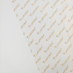 Custom Golden Logo White Tissue Paper 17 GSM for Retail Packaging E-commerce Wrapping