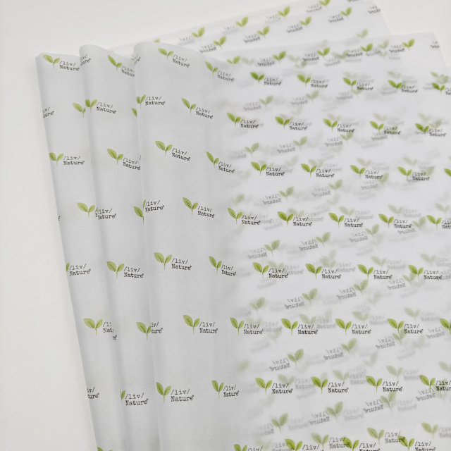 17g One Color Logo Print Tissue Paper For Clothing Gift Wrapping