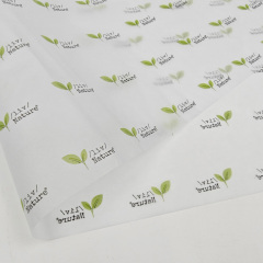 17g One Color Logo Print Tissue Paper For Clothing Gift Wrapping
