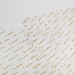 Custom Golden Logo White Tissue Paper 17 GSM for Retail Packaging E-commerce Wrapping