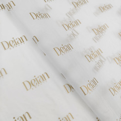 Custom Golden Logo White Tissue Paper for Retail Packaging E-commerce Wrapping