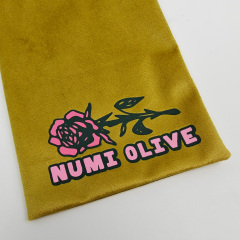 Recyclable Logo Printed Velvet Drawstring Pouch Cosmetic Bag For Perfume Luxury Perfume Carrying Handbags Dust Bag