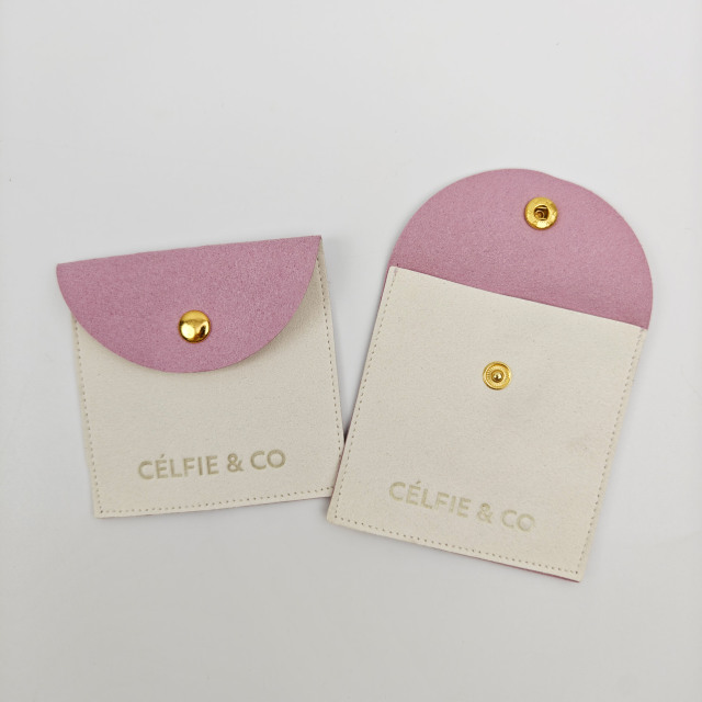 Custom Logo Stylish Velvet Suede Microfiber Jewelry Packaging Luxury Earring Gift Bag Jewelry Pouch Bags