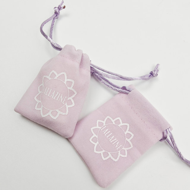 Wholesale Custom Screen Printing Velvet Gift Drawstring Dust Pouch Recyclable Cosmetic Hair Wig Velvet Packaging Pouch