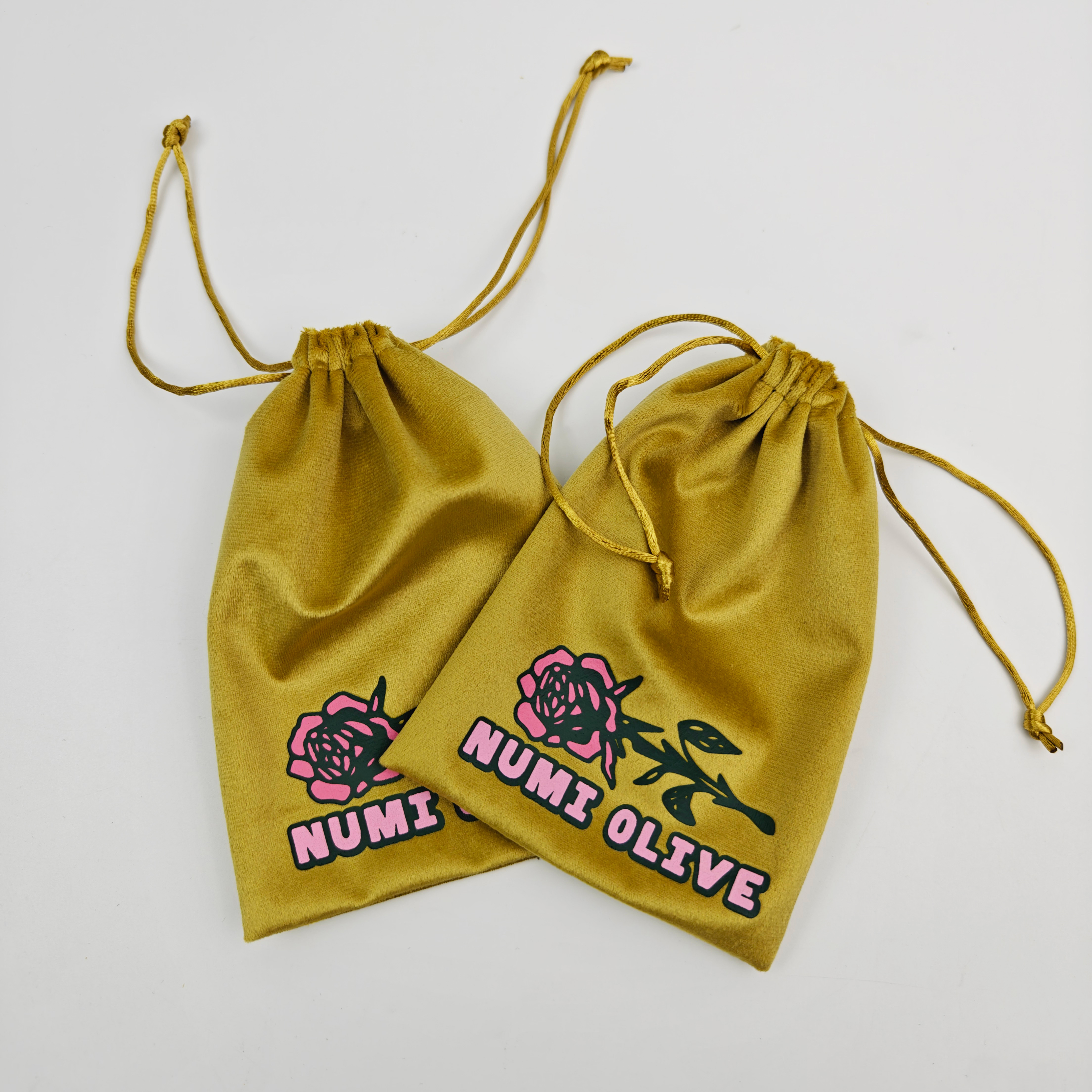 Recyclable Logo Printed Velvet Drawstring Pouch Cosmetic Bag For Perfume Luxury Perfume Carrying Handbags Dust Bag