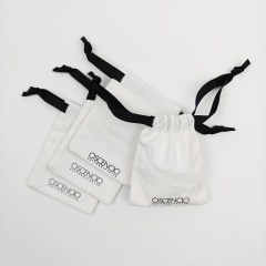 Luxury Custom Logo Different Sizes Clothes Canvas Packing Cotton Pouch Drawstring Dust Bag Recyclable Eco-Friendly Clothing Promotional Pouch